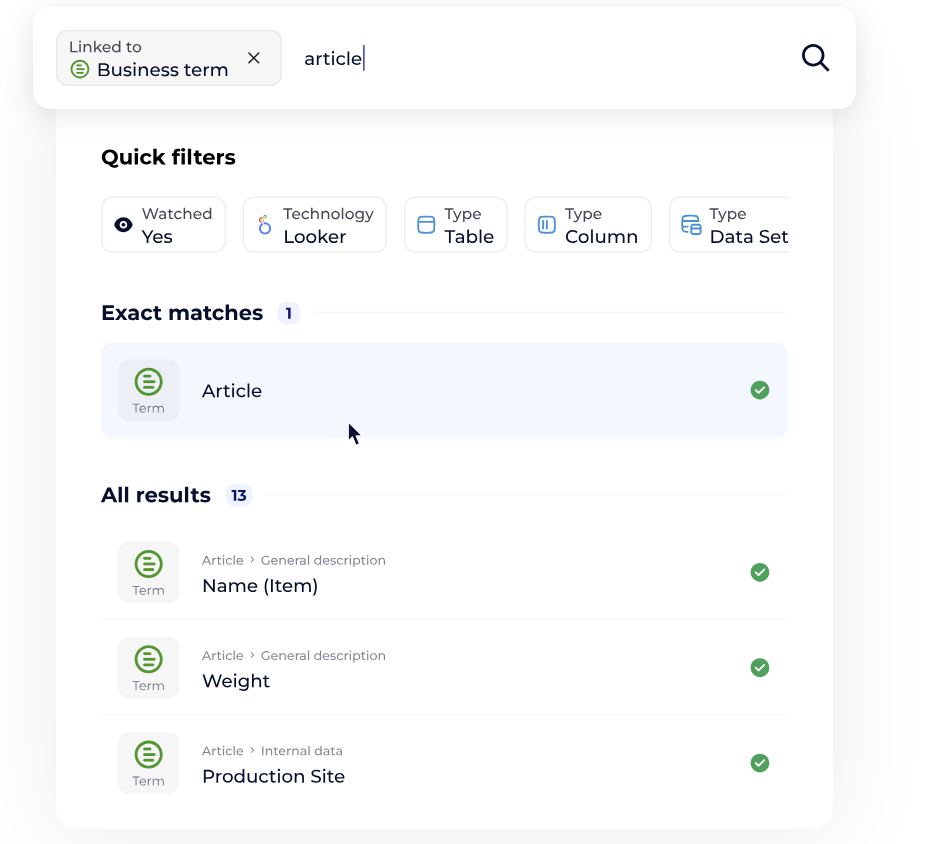 Recherche de termes métier intégrée dans un référentiel collaboratif pour la modélisation des données