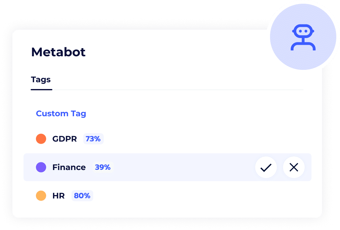 Meet Metabot: Our AI Data Steward: Automate your catalog with Metabot, DataGalaxy’s ultimate automated suggestion assistant Logo