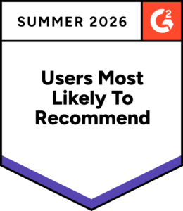 G2 summer 2026 users most likely to recommend badge